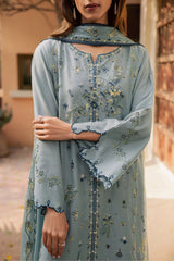 BATIK - 3PC LAWN EMBROIDERED SHIRT WITH KHADDI NET EMBROIDERED DUPATTA AND TROUSER - HZG2879
