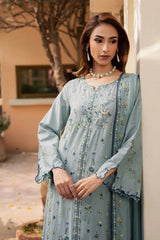BATIK - 3PC LAWN EMBROIDERED SHIRT WITH KHADDI NET EMBROIDERED DUPATTA AND TROUSER - HZG2879