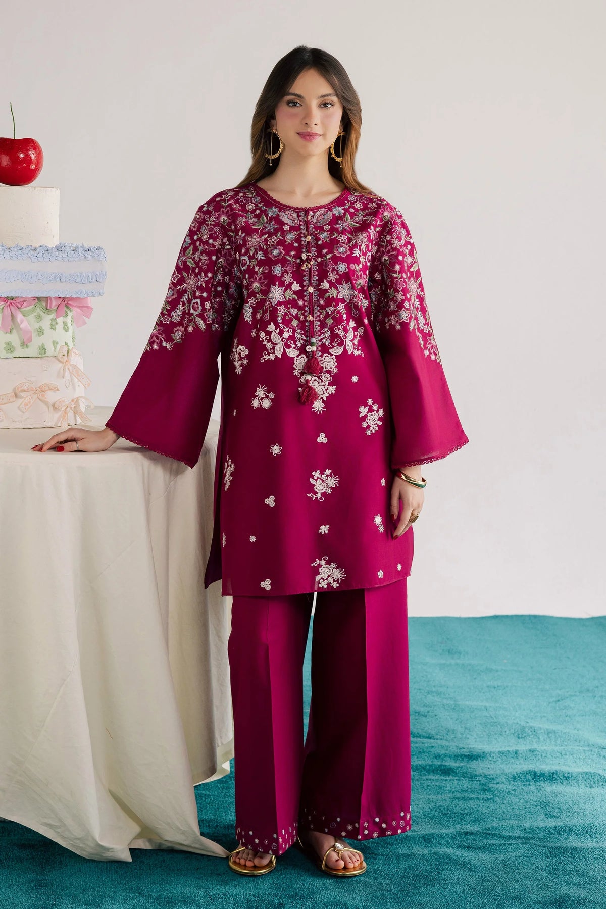 BATIK  - 2PC LAWN EMBROIDERED SHIRT AND EMBROIDERED TROUSER - HZG3057