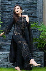 DANANEER - 3PC LAWN EMBROIDERED SHIRT WITH MANAAR EMBROIDERED DUPATTA - HZG1004