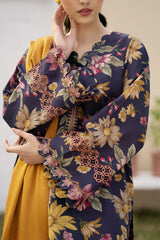 BAROQUE - 3PC KARANDI PRINTED SHIRT WITH PRINTED DUPATTA AND TROUSER - HZG1449