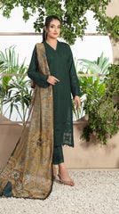 CHARIZMA - 3PC LAWN EMBROIDERED SHIRT WITH ORGANZA SEQUENCE DIGITAL PRINTED DUPATTA - HZG1133